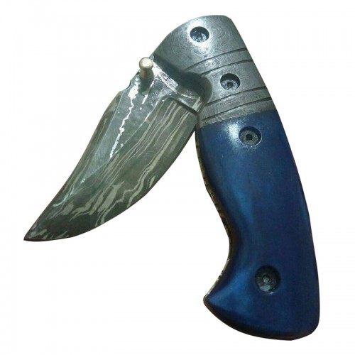 Folding hunting knife beautiful handmade